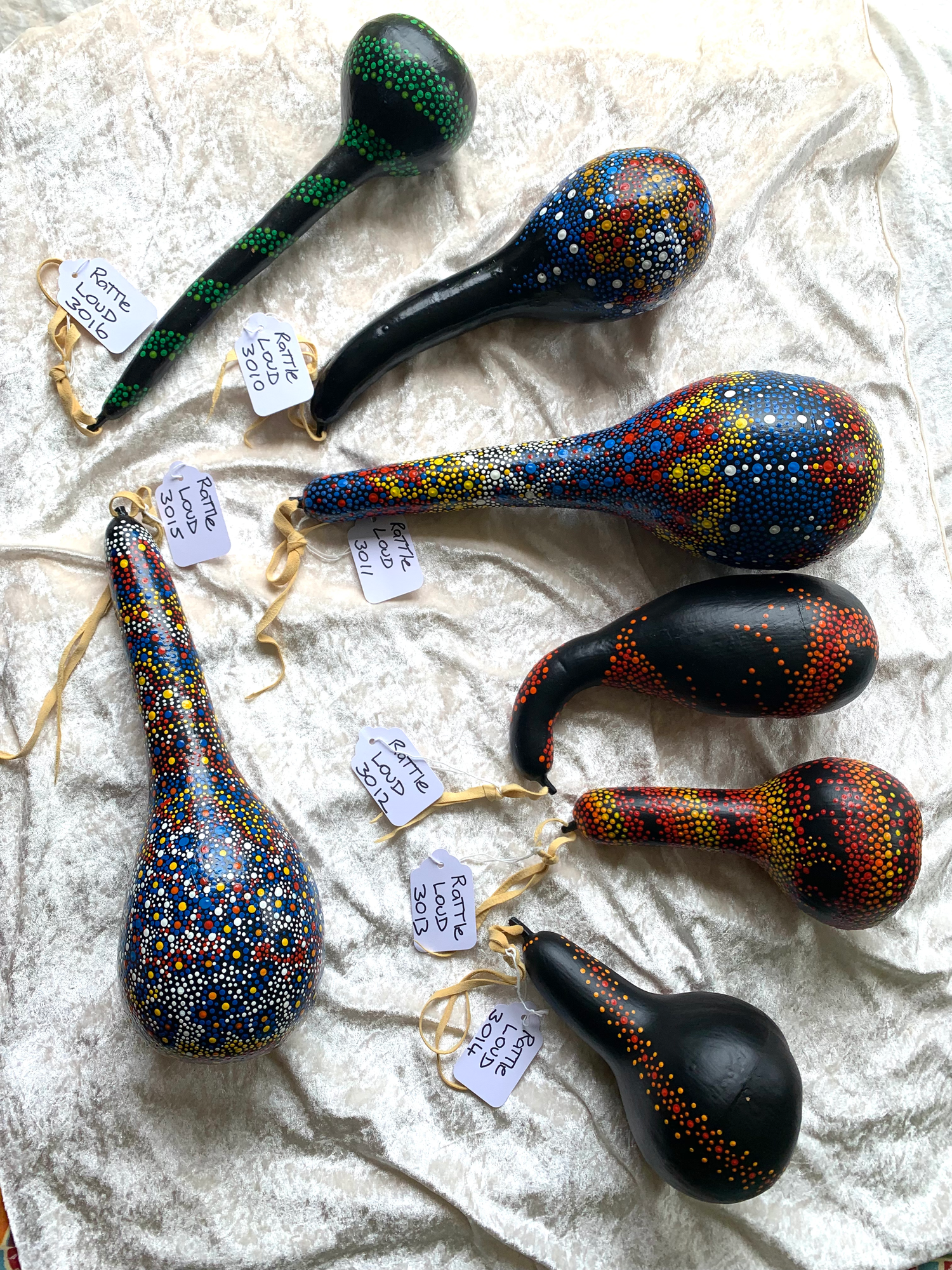 Handcrafted Painted Gourd Rattle
