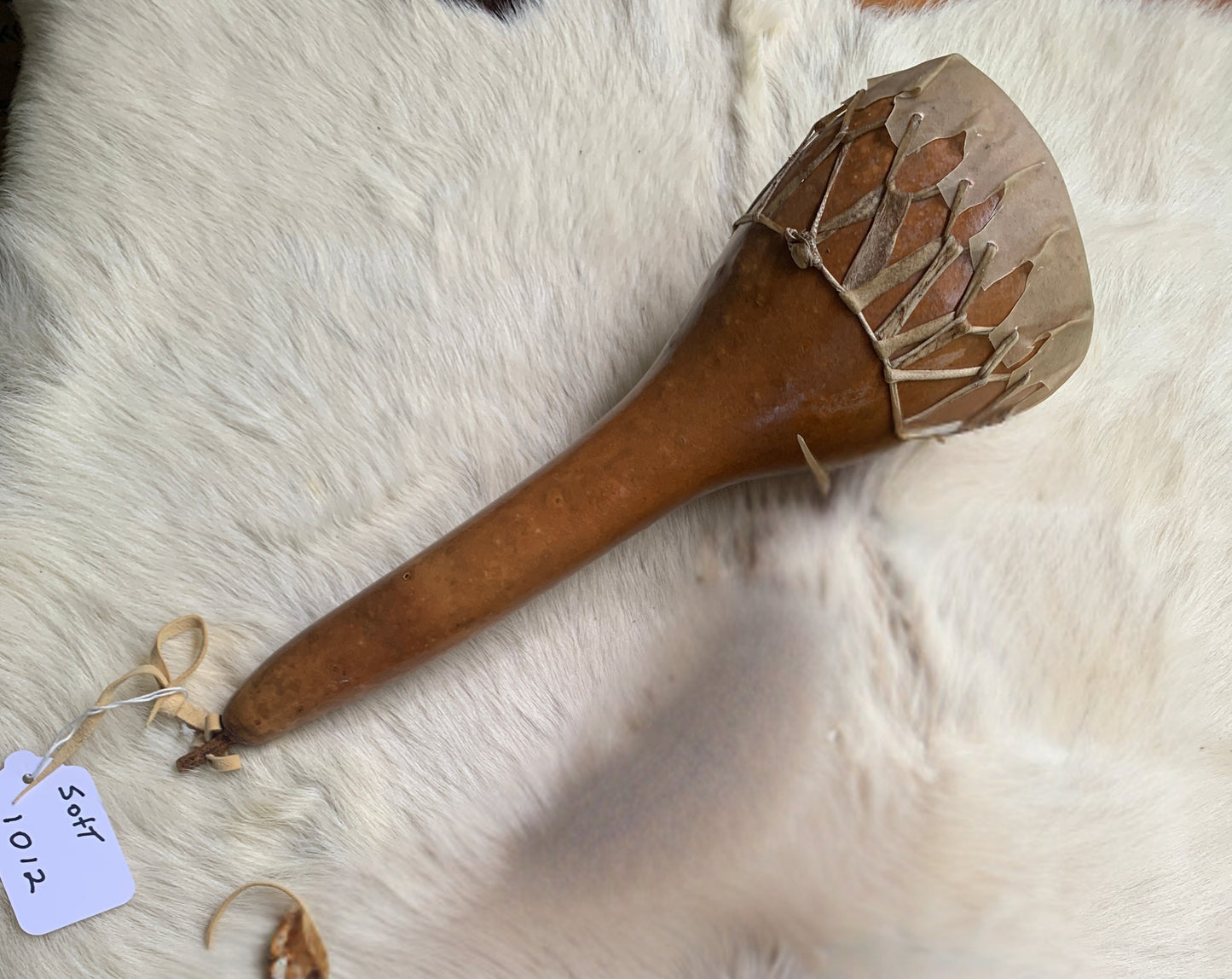 Handcrafted Gourd Drum Rattle #1012