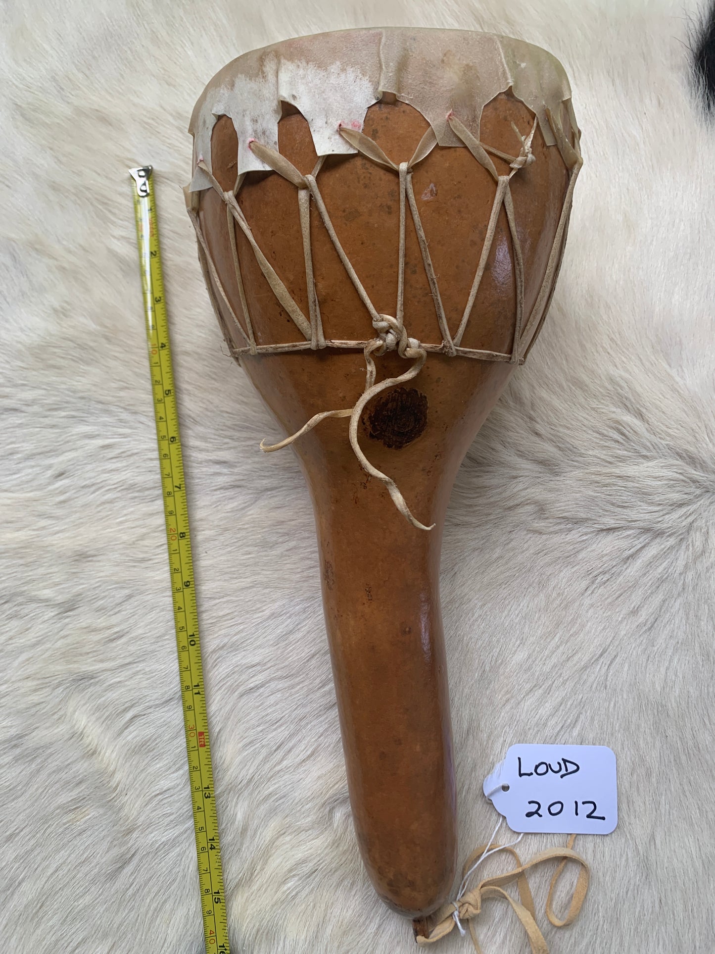 Handcrafted Gourd Drum Rattle #2012