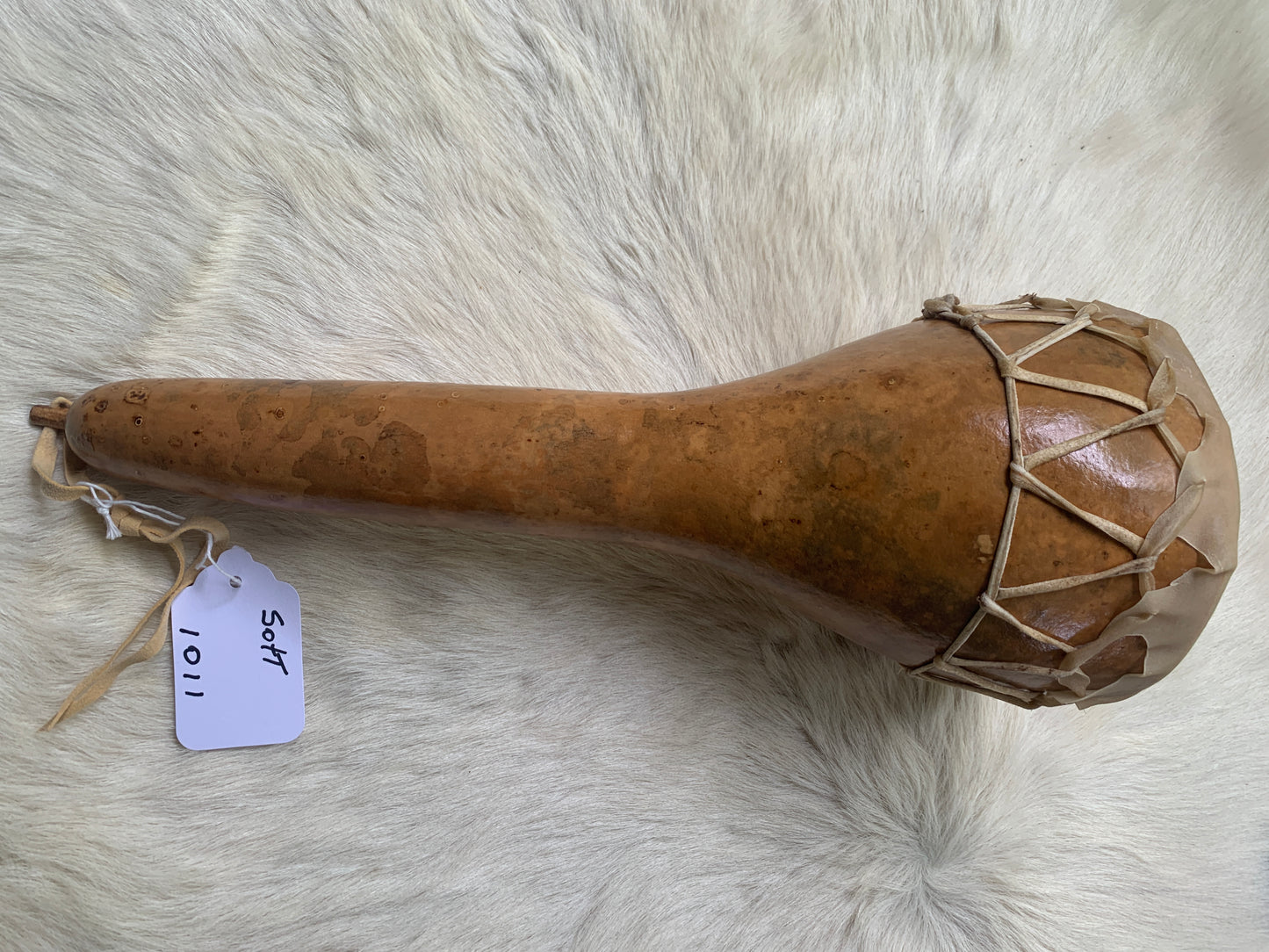 Handcrafted Gourd Drum Rattle #1011