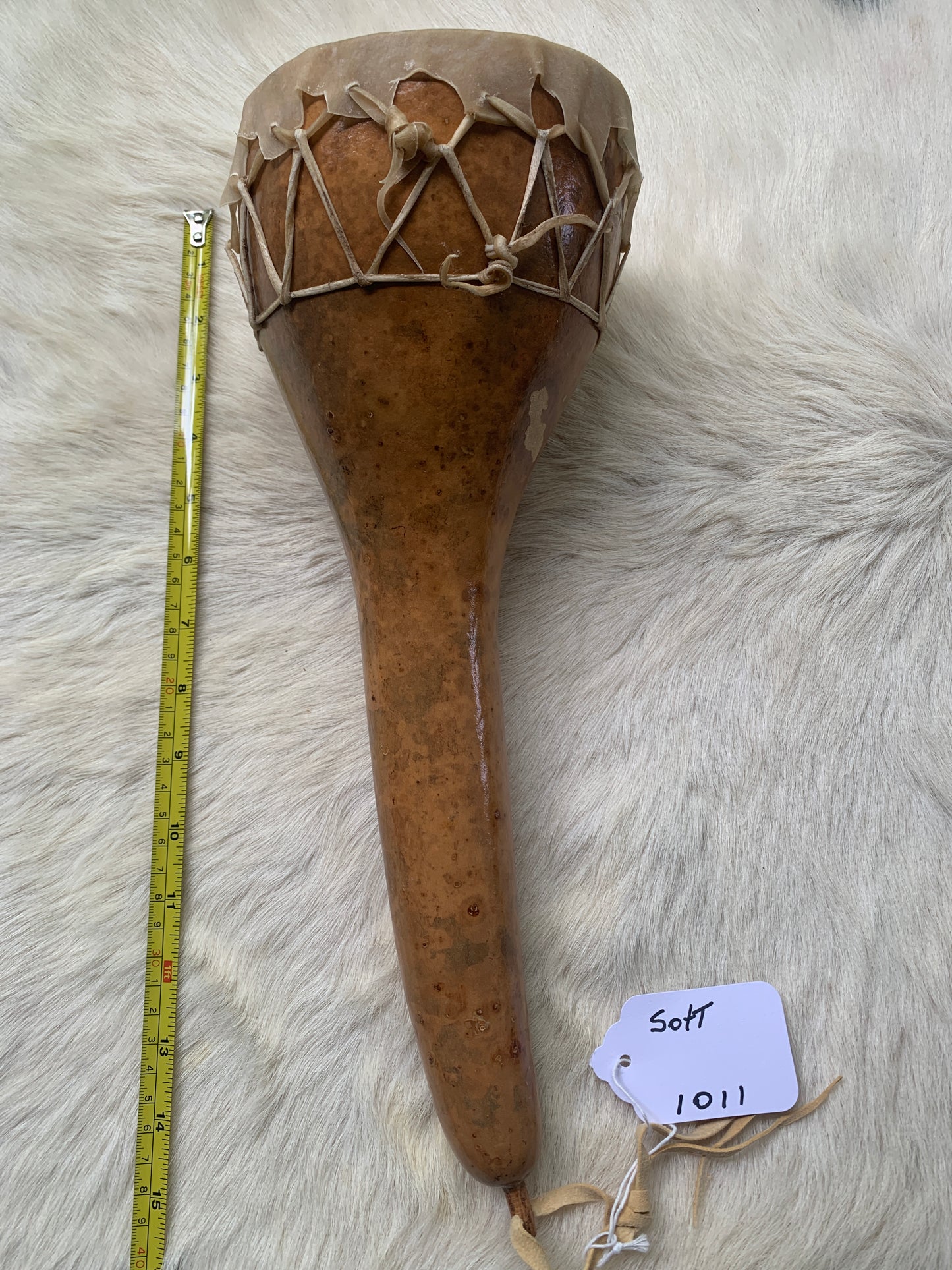 Handcrafted Gourd Drum Rattle #1011