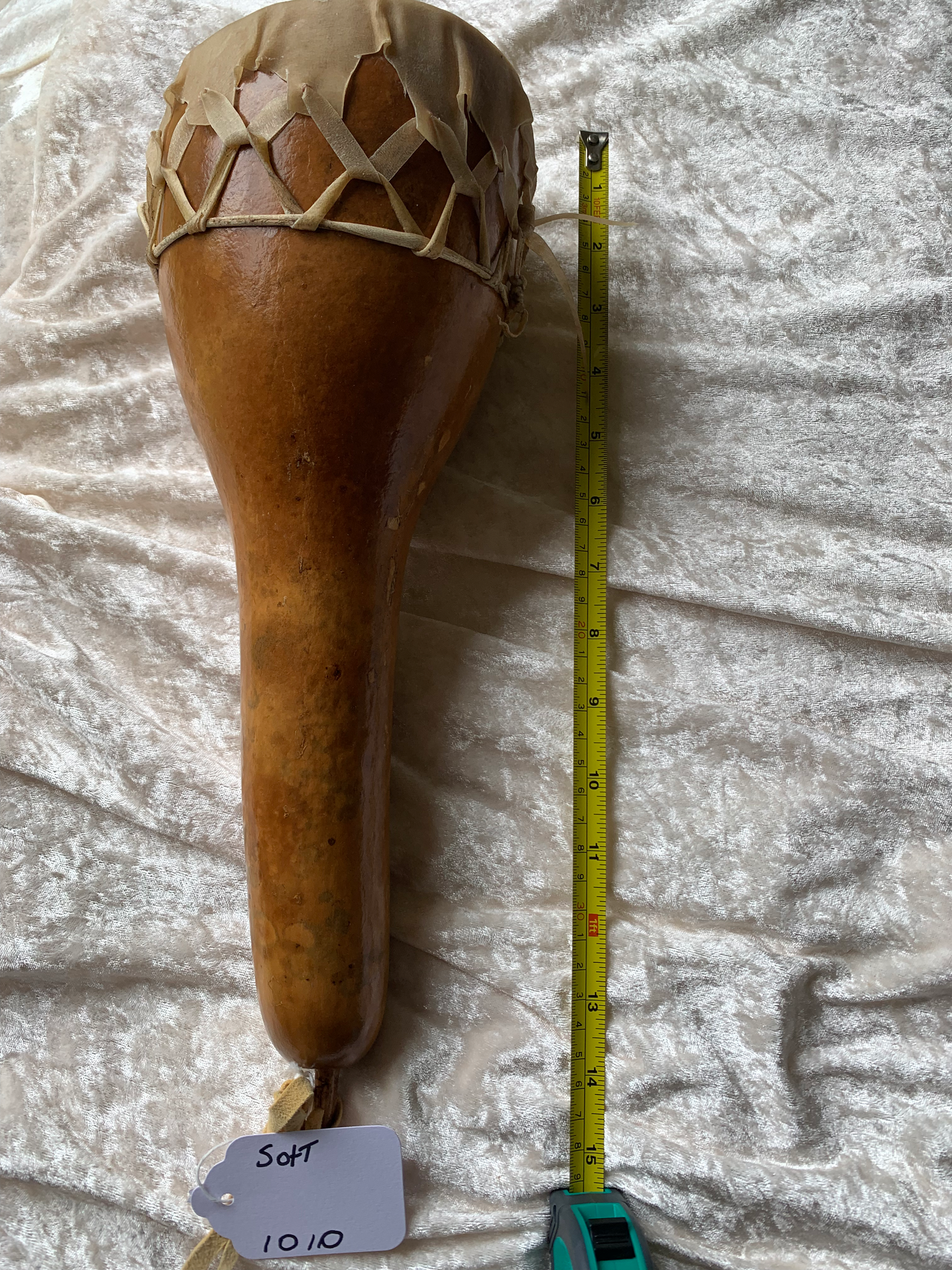 Handcrafted Gourd Drum Rattle #1010