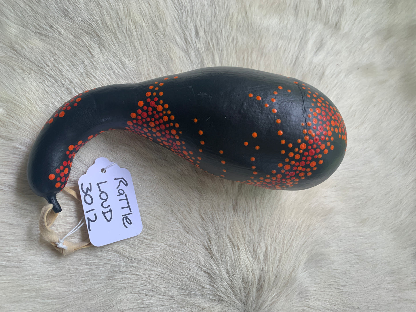 Handcrafted Painted Gourd Rattle #3012