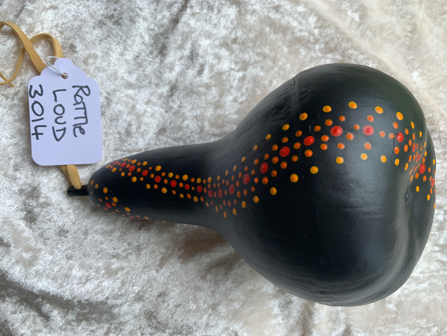 Handcrafted Painted Gourd Rattle #3014