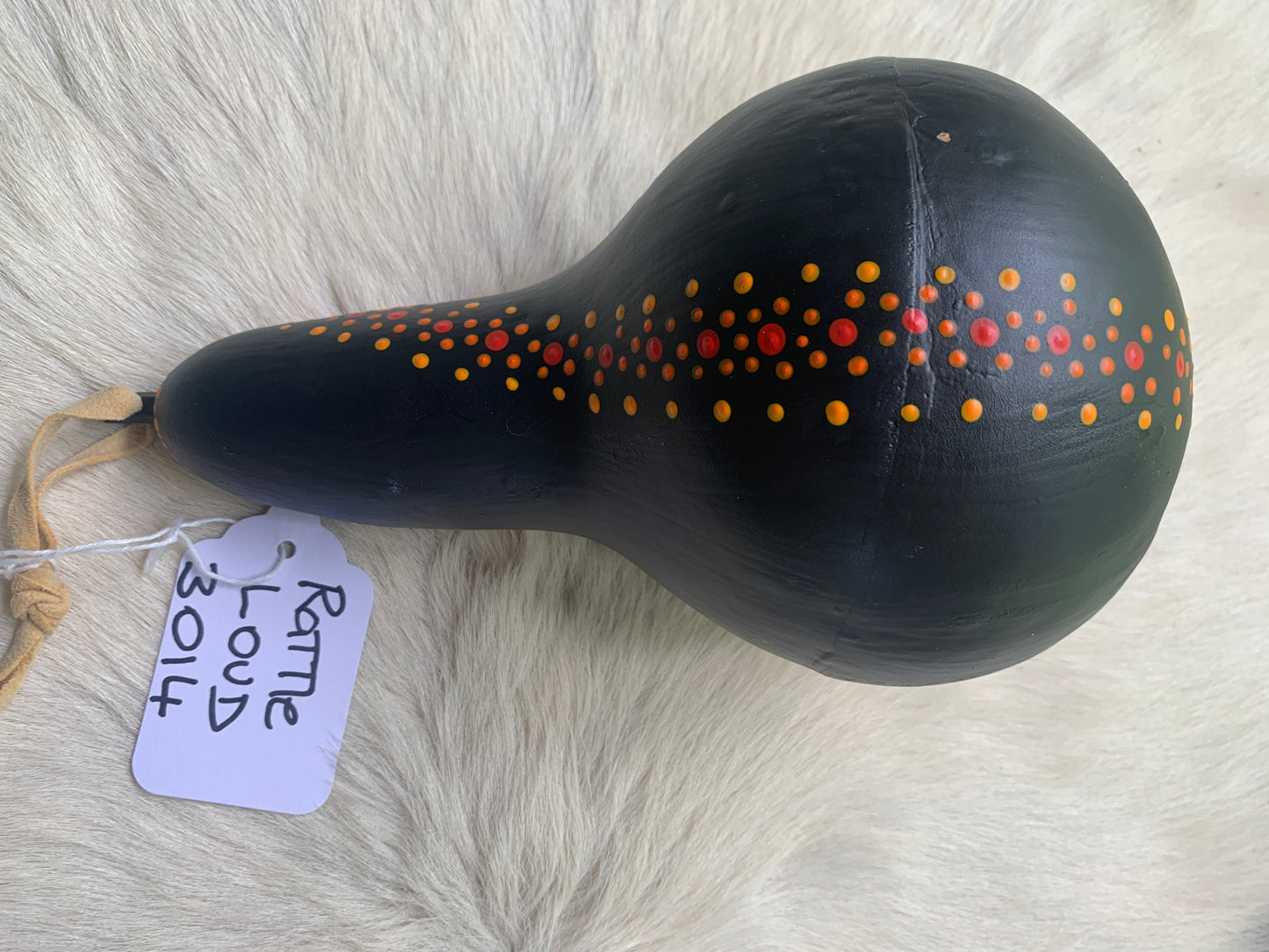 Handcrafted Painted Gourd Rattle #3014