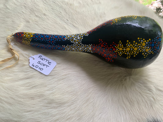 Handcrafted Painted Gourd Rattle #4010