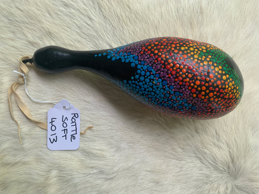 Handcrafted Painted Gourd Rattle #4013