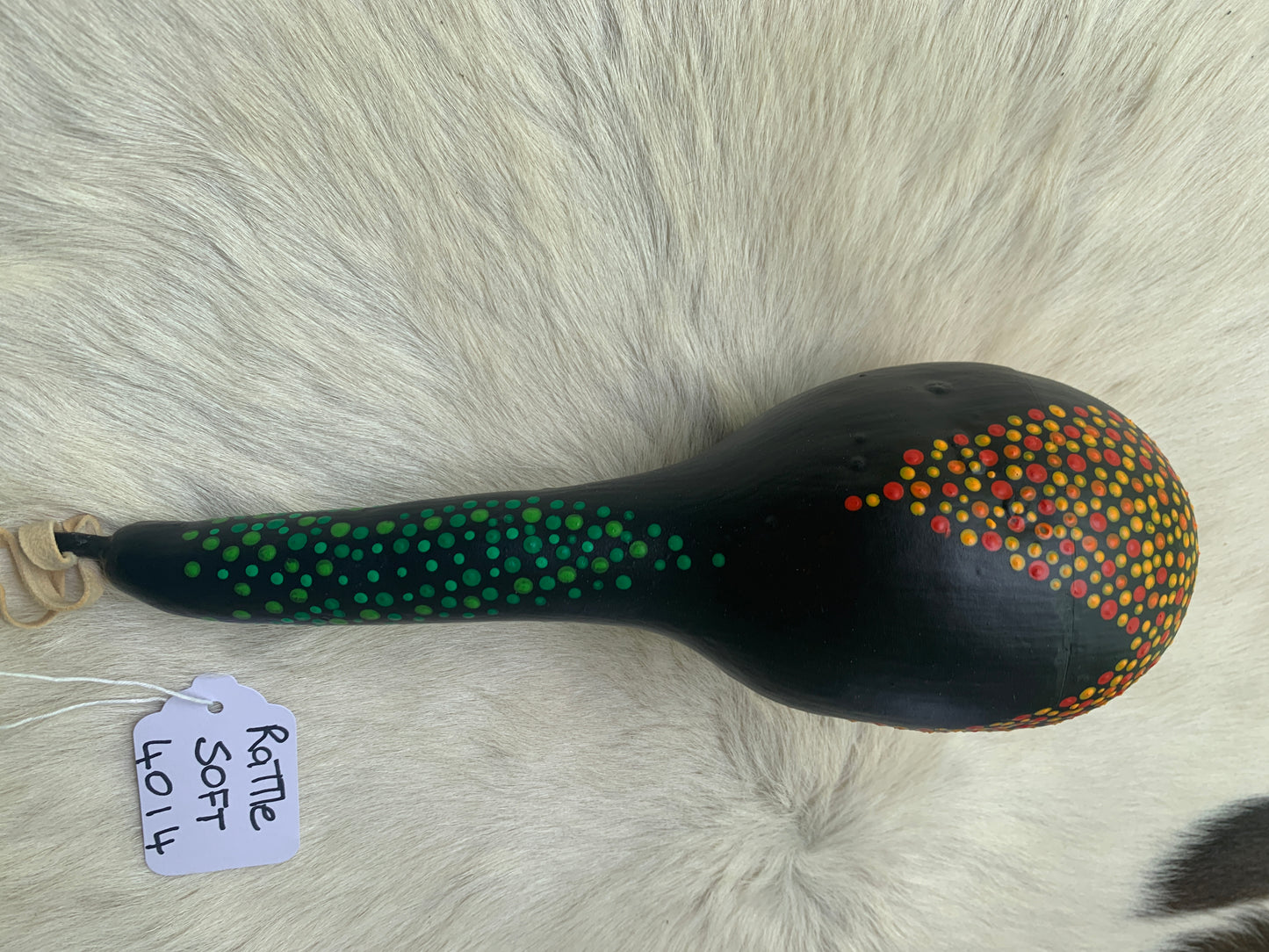 Handcrafted Painted Gourd Rattle #4014