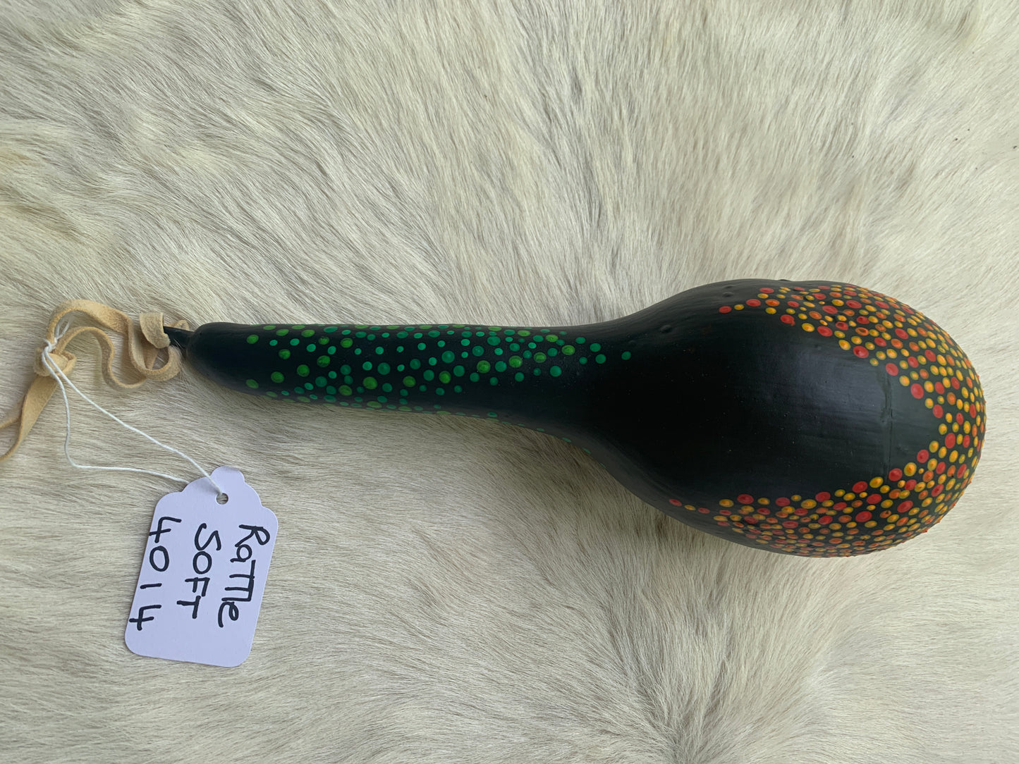 Handcrafted Painted Gourd Rattle #4014