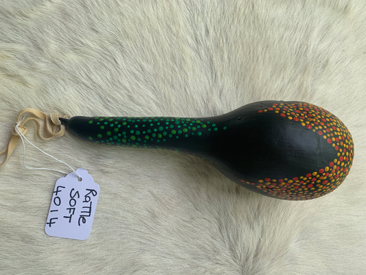 Handcrafted Painted Gourd Rattle #4014