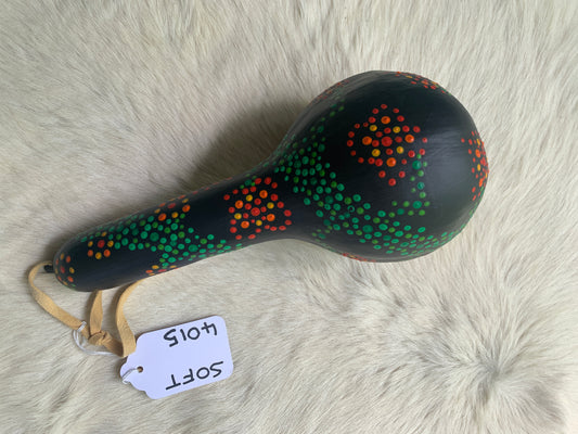 Handcrafted Painted Gourd Rattle #4015