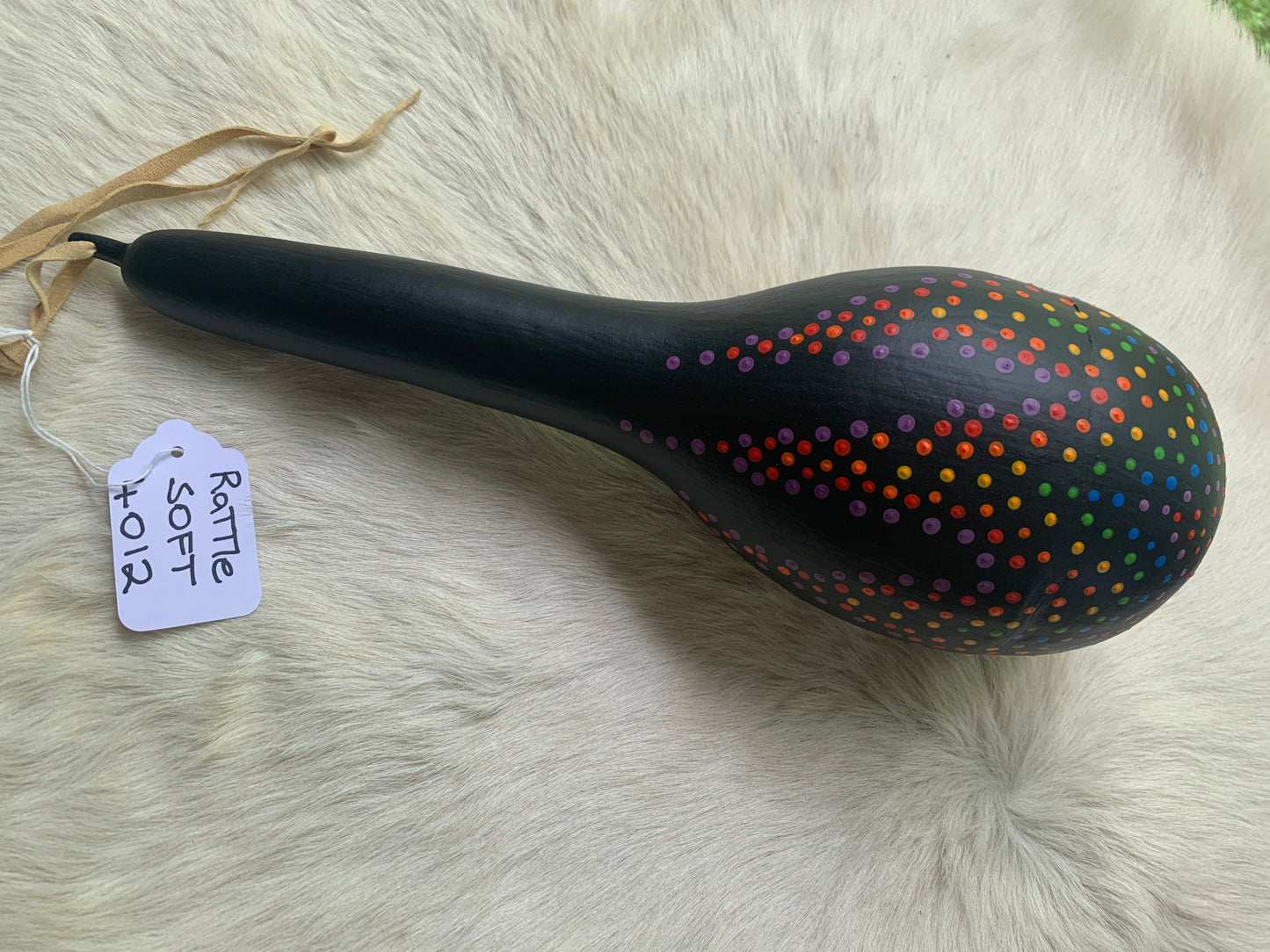 Handcrafted Painted Gourd Rattle #4012